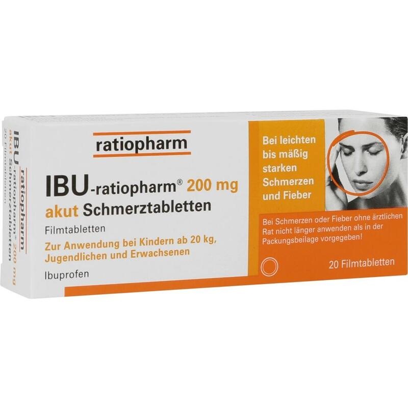 IBU-RATIOPHARM 200 mg akut Schmerztbl.Filmtabl.