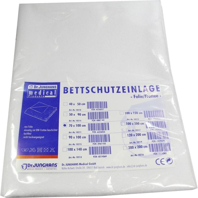 BETTSCHUTZEINLAGE Folie Frottee 70x100 cm