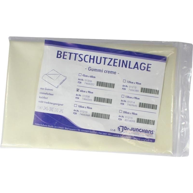 BETTSCHUTZEINLAGE Gummi 60x90 cm creme