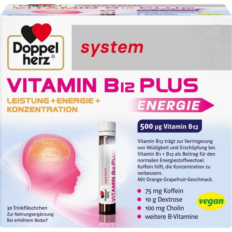 DOPPELHERZ Vitamin B12 Plus system Trinkampullen