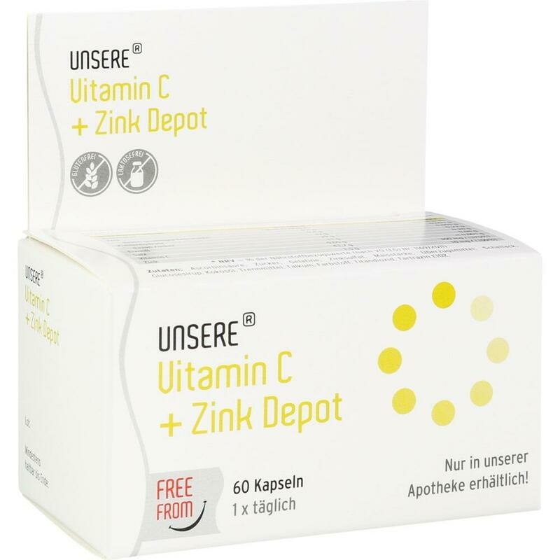 UNSERE Vitamin C/Zink 300/10 freefrom Kapseln
