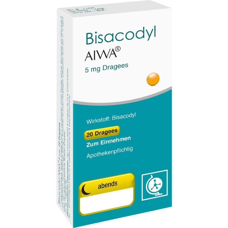 BISACODYL AIWA 5 mg Dragees