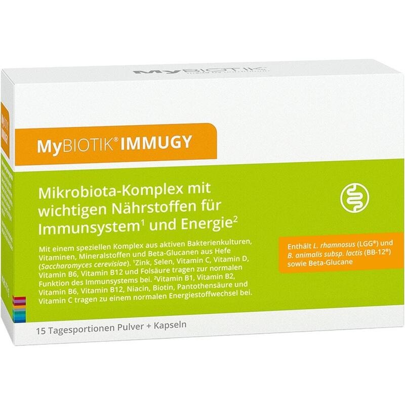 MYBIOTIK IMMUGY Kombipackung 15x2 g+30 Kapseln