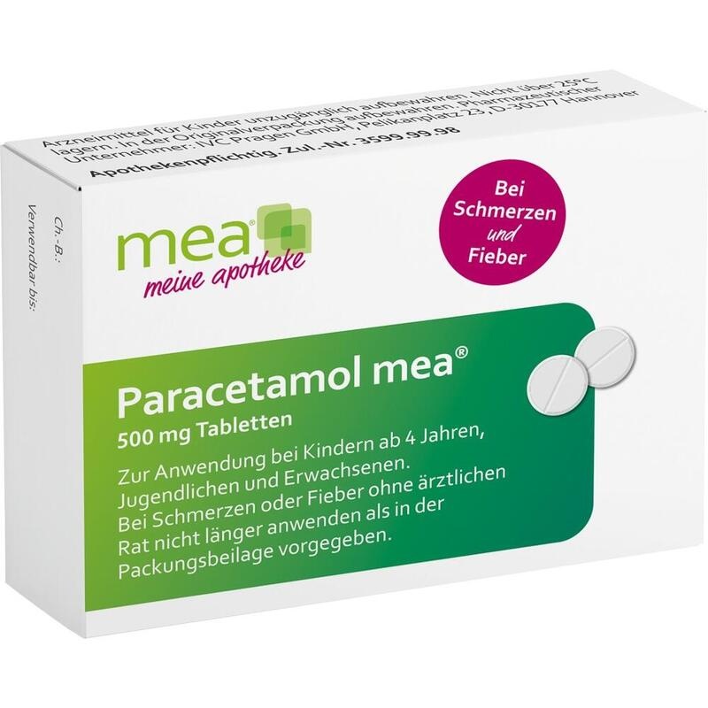 PARACETAMOL mea 500 mg Tabletten