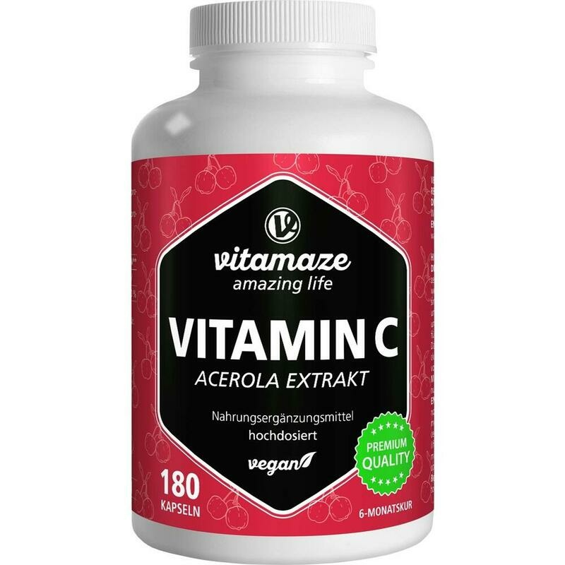 VITAMIN C 160 mg Acerola Extrakt pur vegan Kapseln