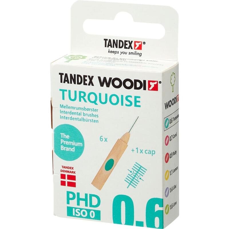 TANDEX WOODI Interdentalb.PHD 0.6/ISO 0 turquoise