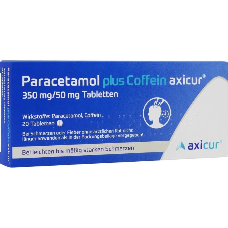 PARACETAMOL plus Coffein axicur 350 mg/50 mg Tabl.