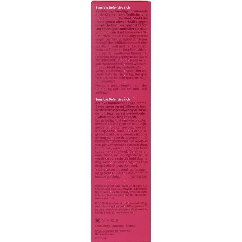 BIODERMA Sensibio Defensive rich Tube