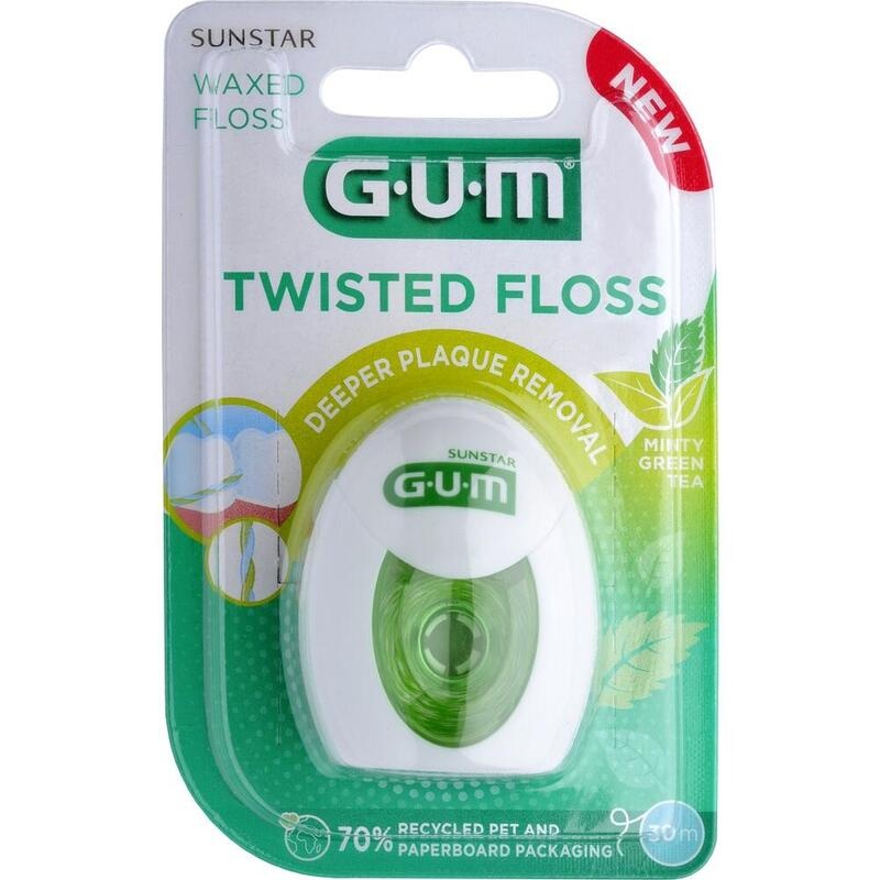 GUM TWISTED FLOSS waxed Zahnseide 50 m