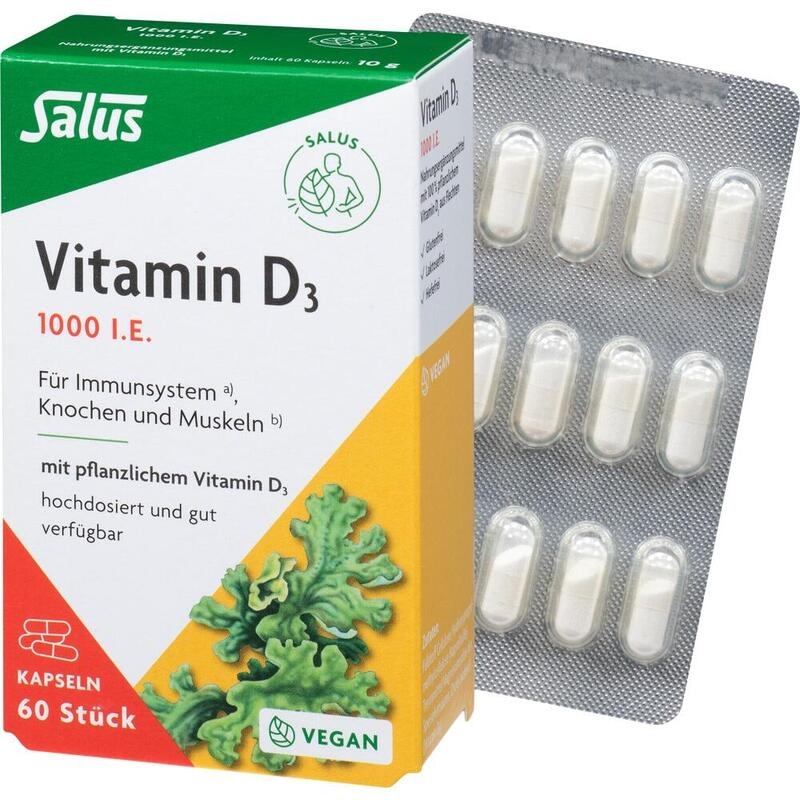 VITAMIN D3 1000 I.E. vegan Kapseln Salus