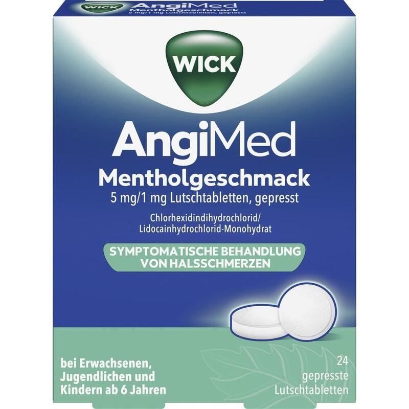 WICK AngiMed Mentholgeschmack 5 mg/1 mg Lutschtab.