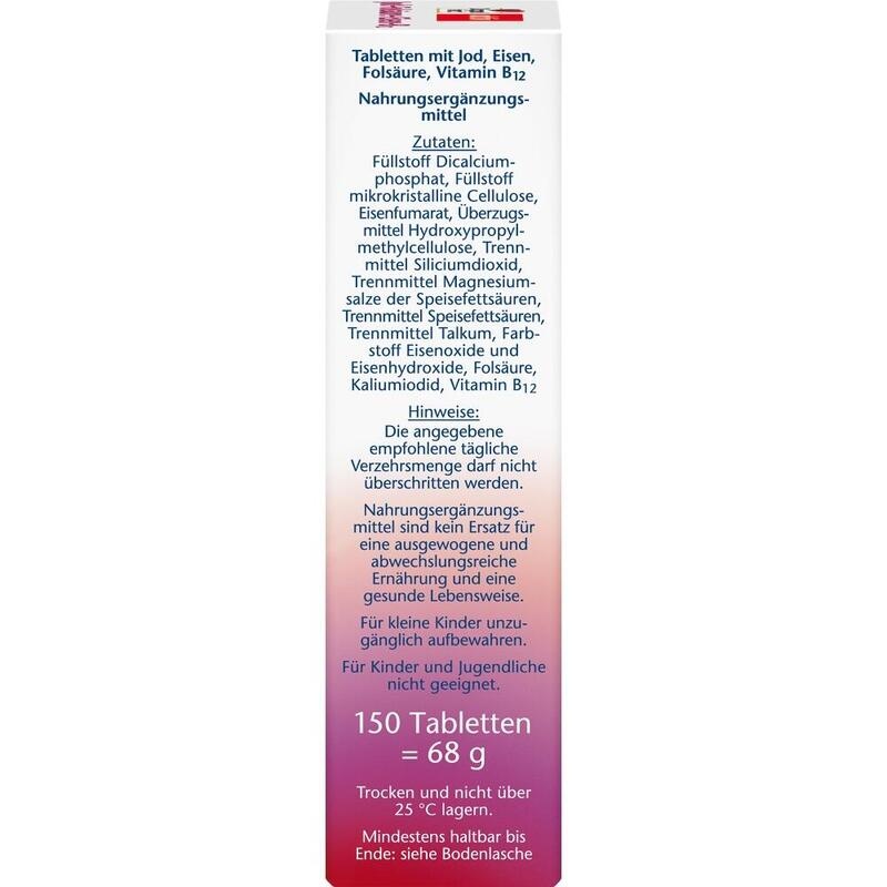DOPPELHERZ Jod+Folsäure+Eisen+B12 Tabletten