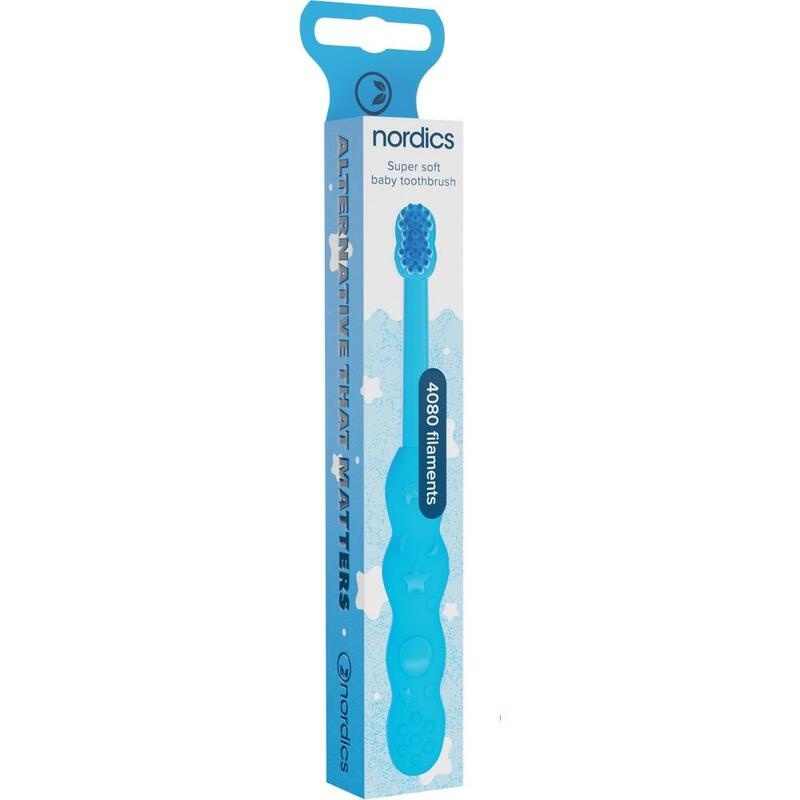 ÖKO Zahnbürste Baby 0-2 4080 Borsten blau Nordics