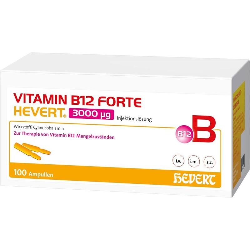 VITAMIN B12 FORTE Hevert 3000 μg Inj.-Lsg.Amp.